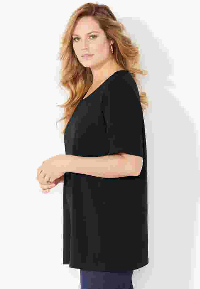Suprema® Ultra-Soft Scoopneck Tee image number 2