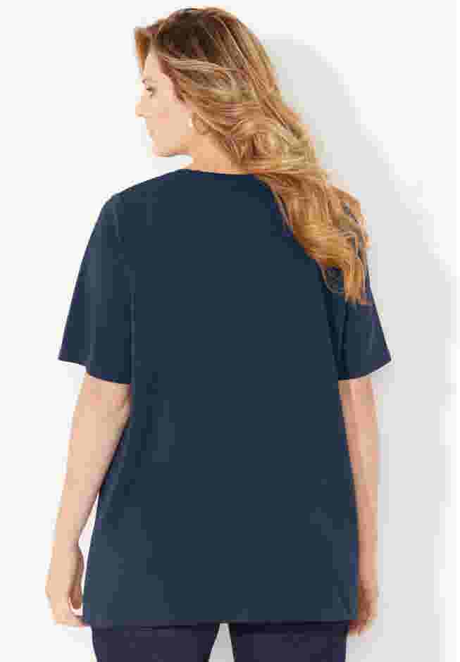Suprema® Ultra-Soft Scoopneck Tee image number 1