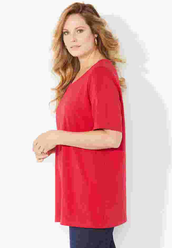 Suprema® Ultra-Soft Scoopneck Tee image number 2