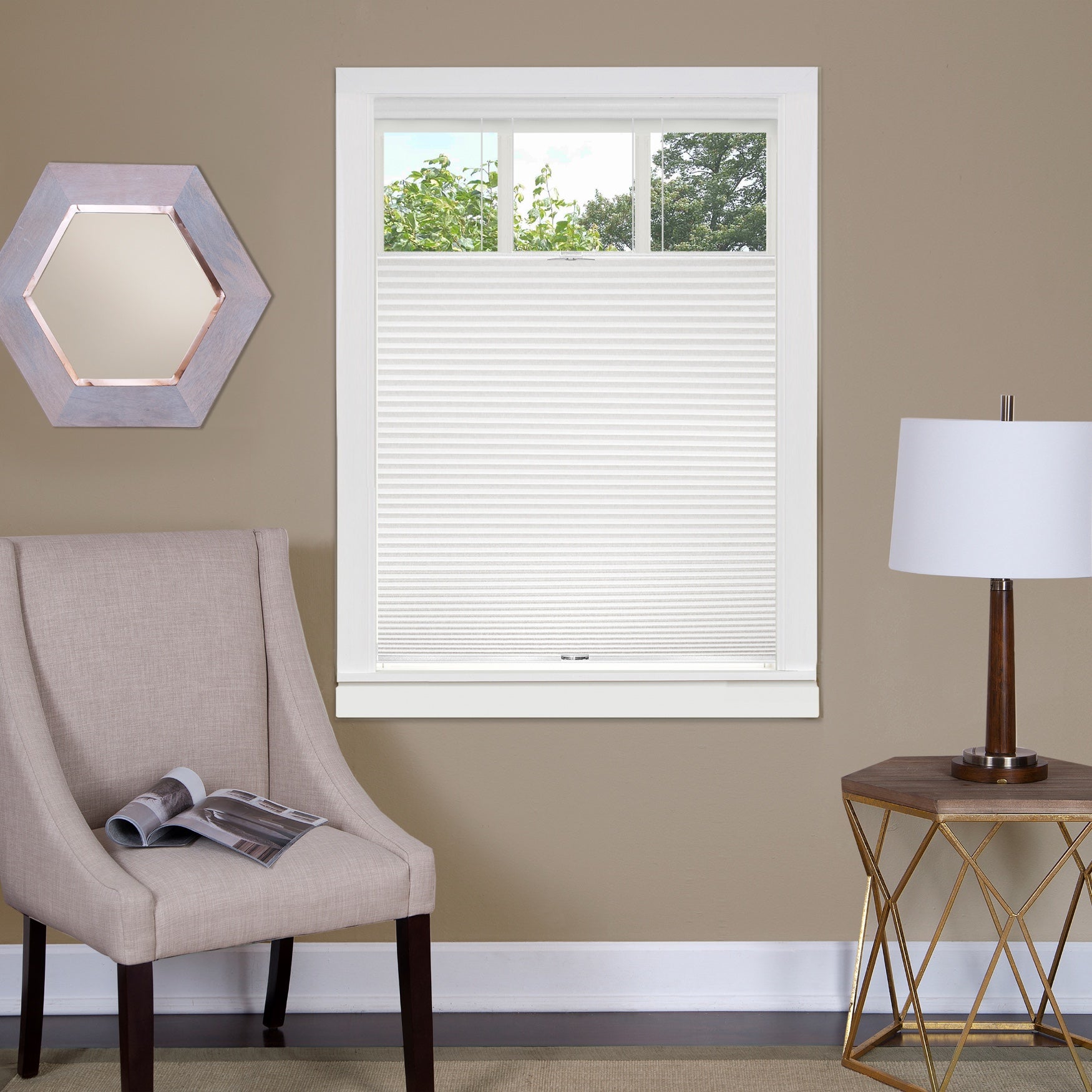 Cordless Top-Down Honeycomb Cellular Pleated Shade image number 1
