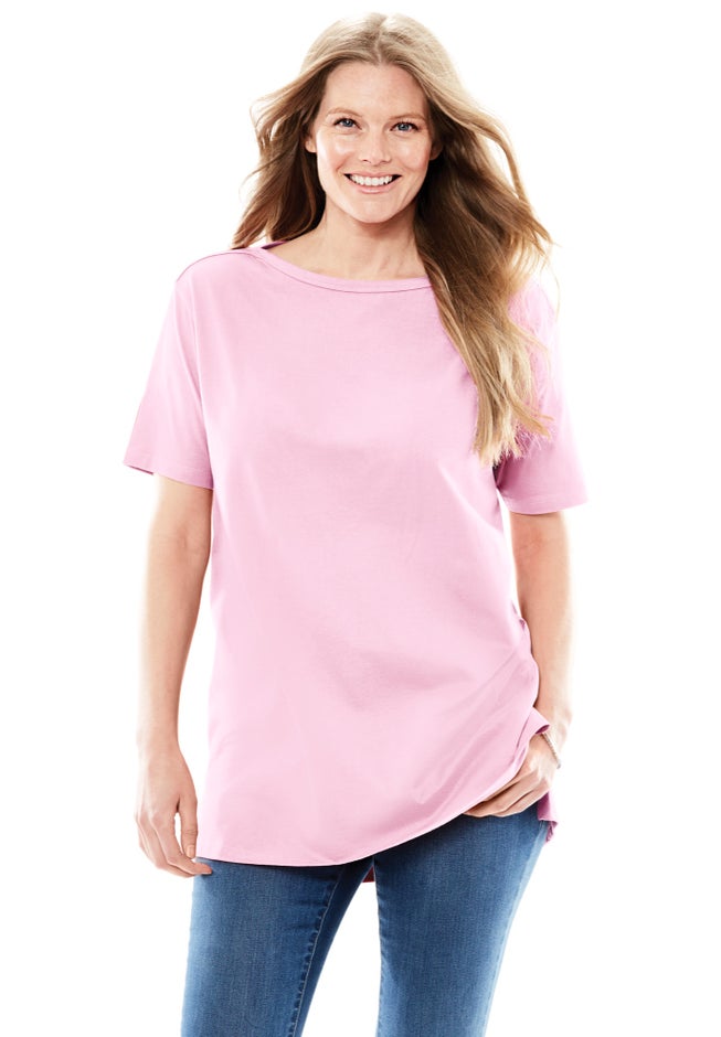 Perfect Short-Sleeve Boatneck Tunic image number 7