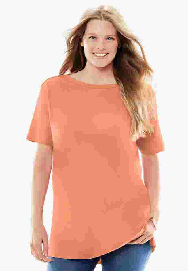 Perfect Short-Sleeve Boatneck Tunic image number 0