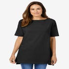 Perfect Short-Sleeve Boatneck Tunic image number null