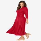 Pullover Wrap Sweater Dress image number null