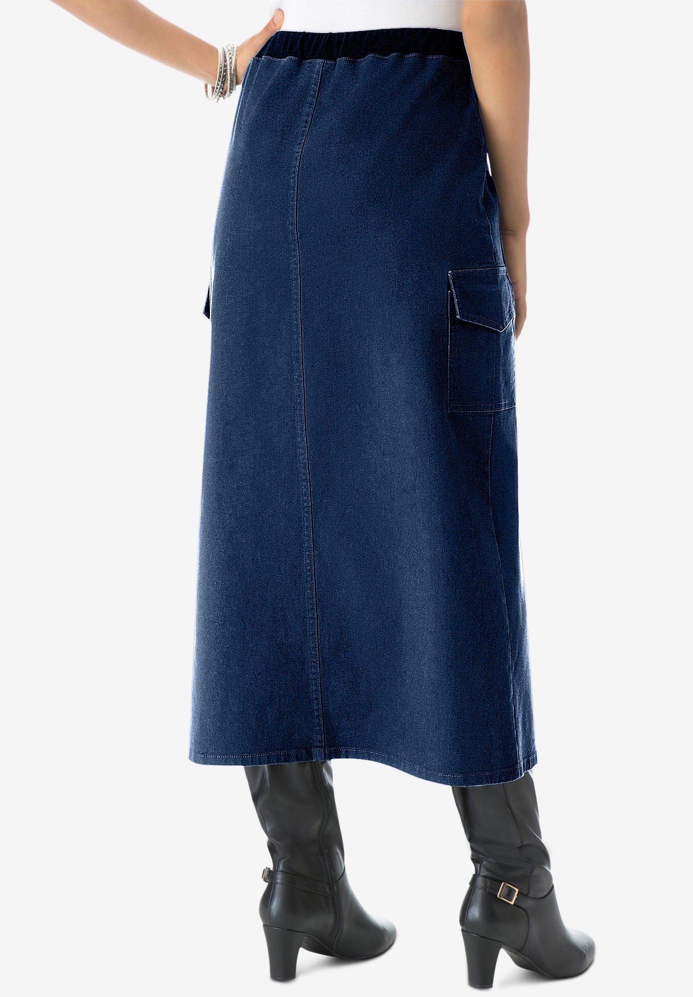 Plus Size Invisible Stretch&reg; All Day Cargo Skirt image number 1