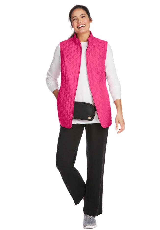 Zip-Front Quilted Vest image number 4