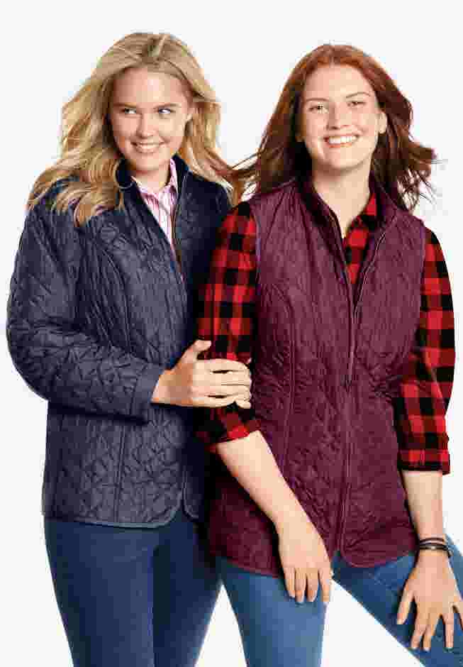 Zip-Front Quilted Vest image number 3