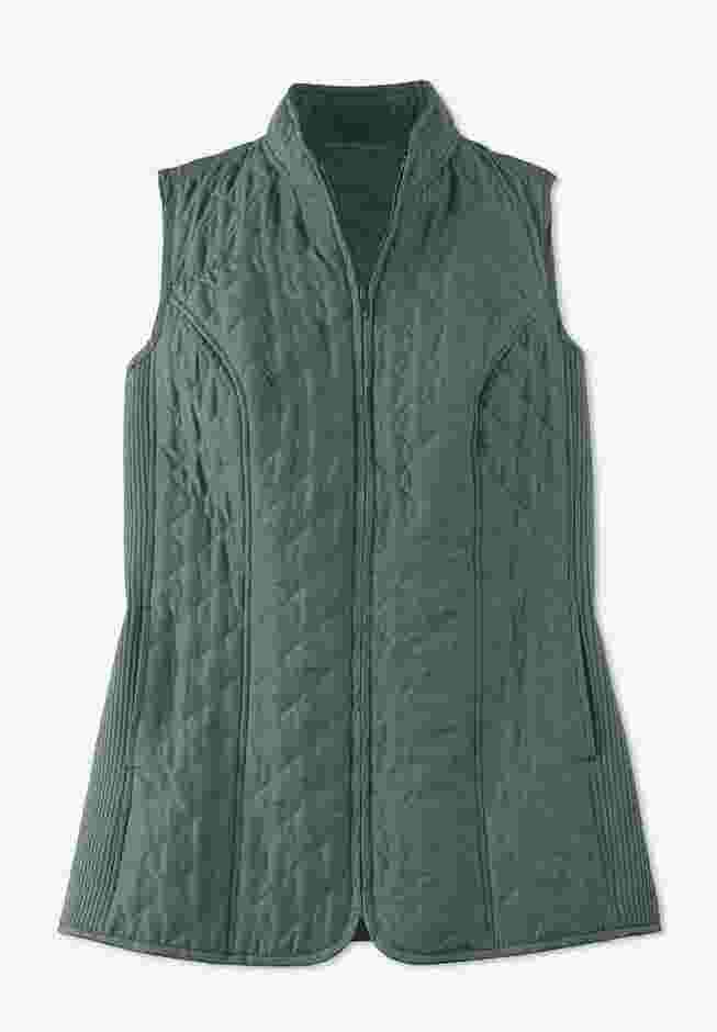 Zip-Front Quilted Vest image number 4