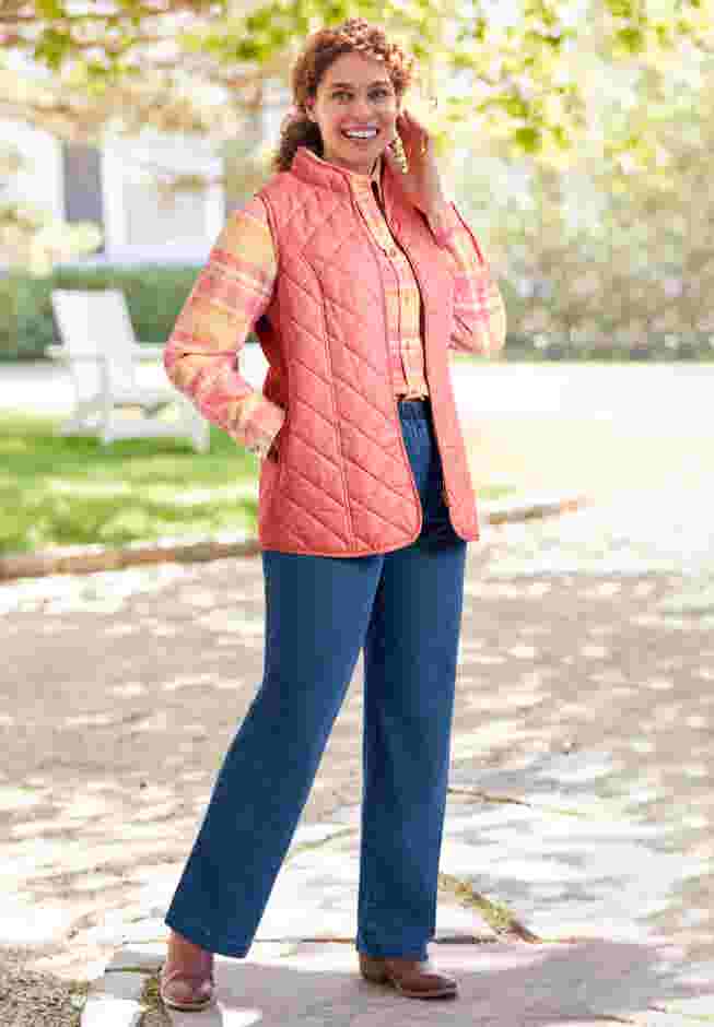 Zip-Front Quilted Vest image number 5