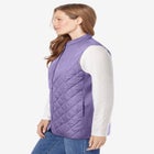 Zip-Front Quilted Vest image number null
