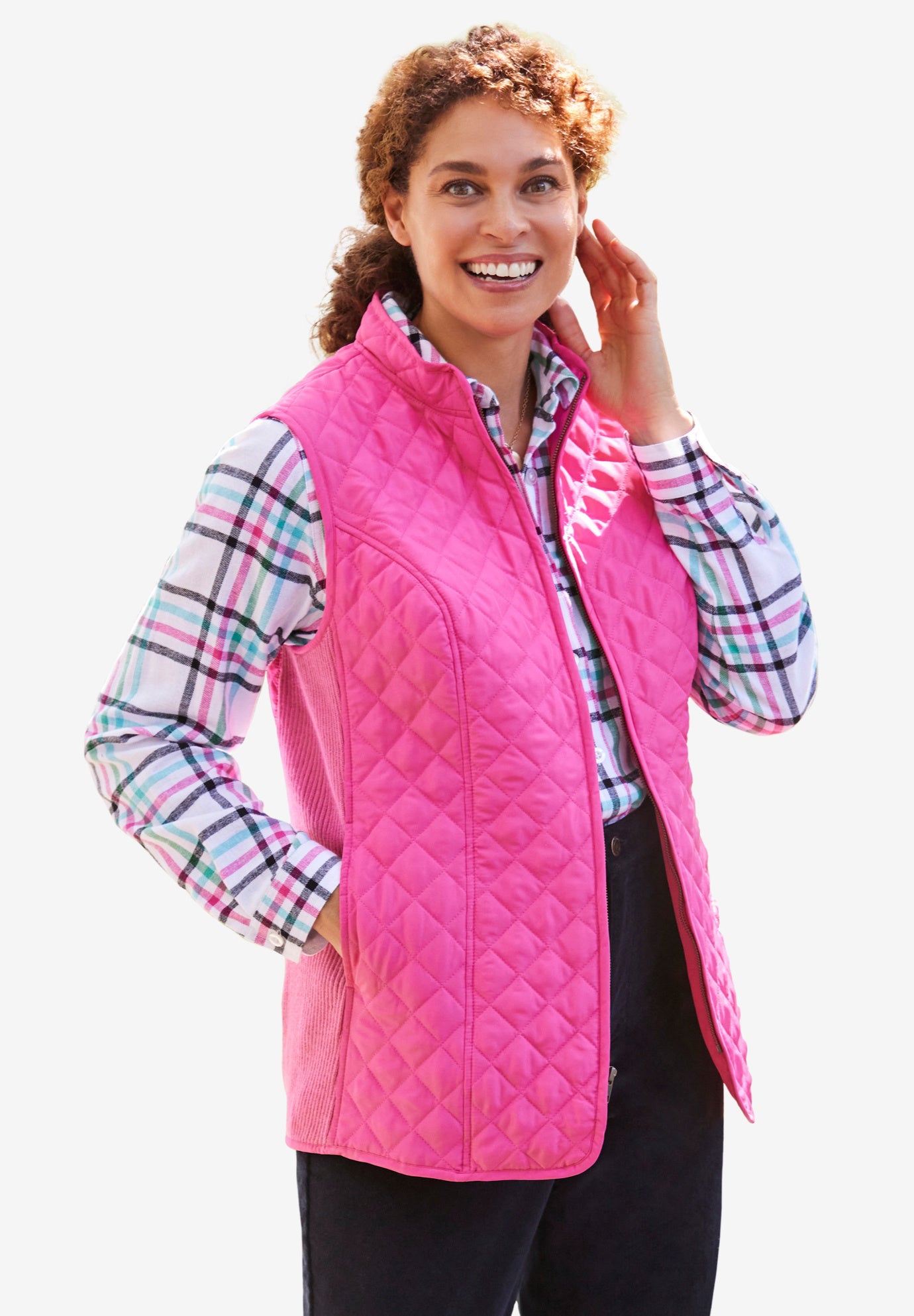 Zip-Front Quilted Vest image number 0