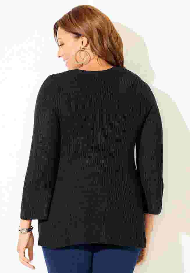 Shaker Stitch Pullover image number 1