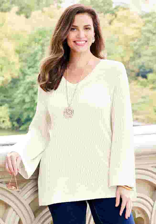 Shaker Stitch Pullover image number 0