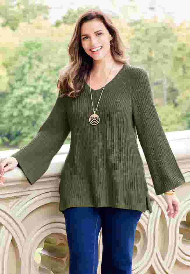Shaker Stitch Pullover image number 0