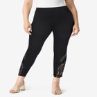 Plus Size 360&deg; Stretch Lace Applique Jean image number null