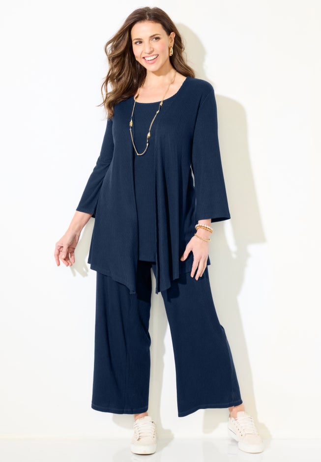 AnyWear Rib Hacci Duet Topper image number 0