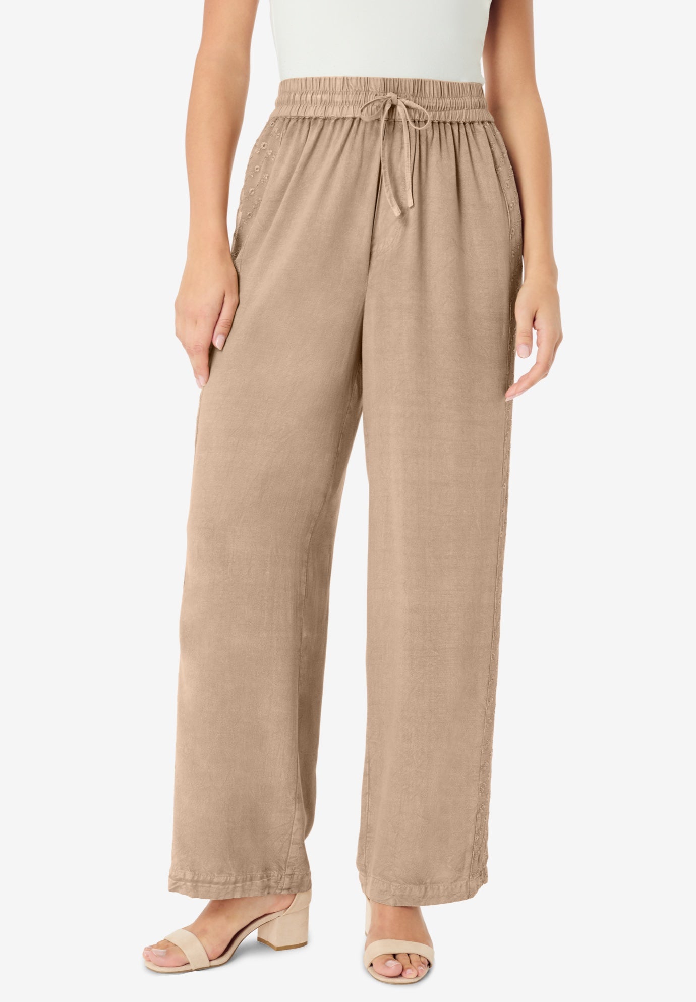 Plus Size Acid Wash Pants image number 0