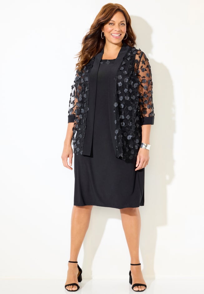 Floral Mesh Jacket Dress image number 1