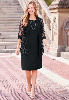 dress and jacket set for older ladies Mrat House Dresses for Older Women Women's Business Skirt Suit Set 2 Piece Office Outfits Lapel Blazer and Pencil Skirt Work Office Suits Plus Size