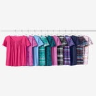 Short-Sleeve Pintucked Henley Tunic image number null