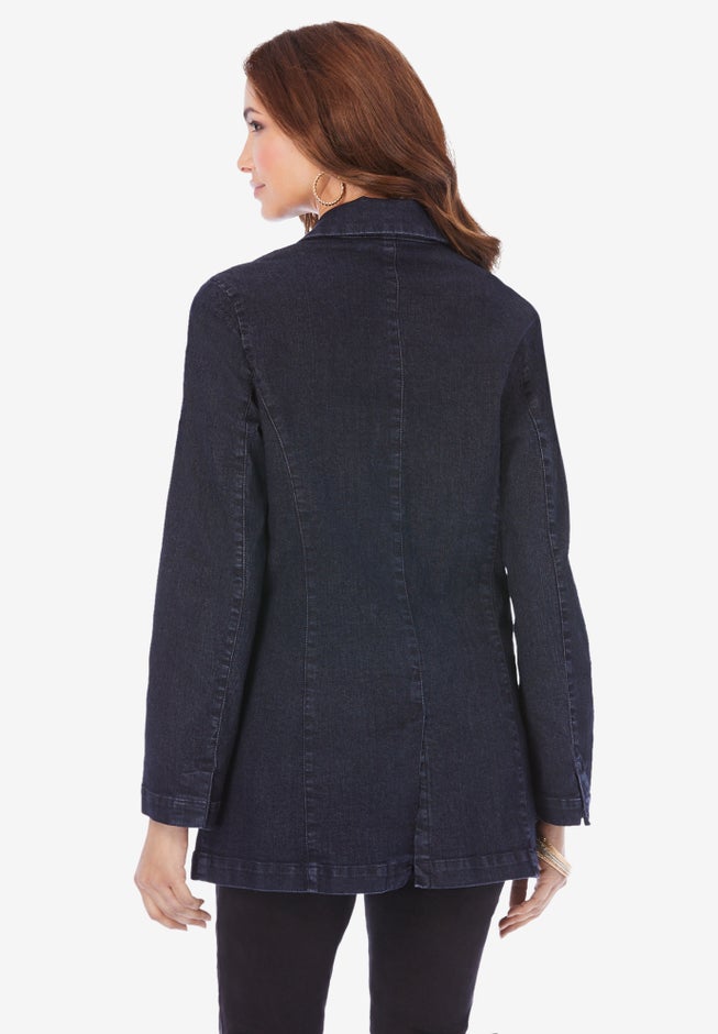 Denim Boyfriend Blazer image number null