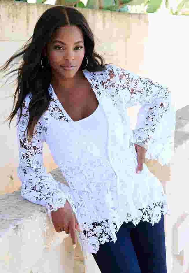Bell Sleeve Lace Jacket image number 4