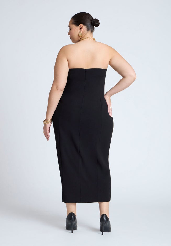 Tube Maxi Dress With Buttons image number 1