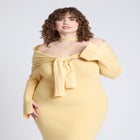 Sweater Dress With Tie image number null