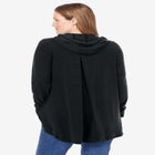 Pleat-Back Swing Hoodie Sweatshirt image number null