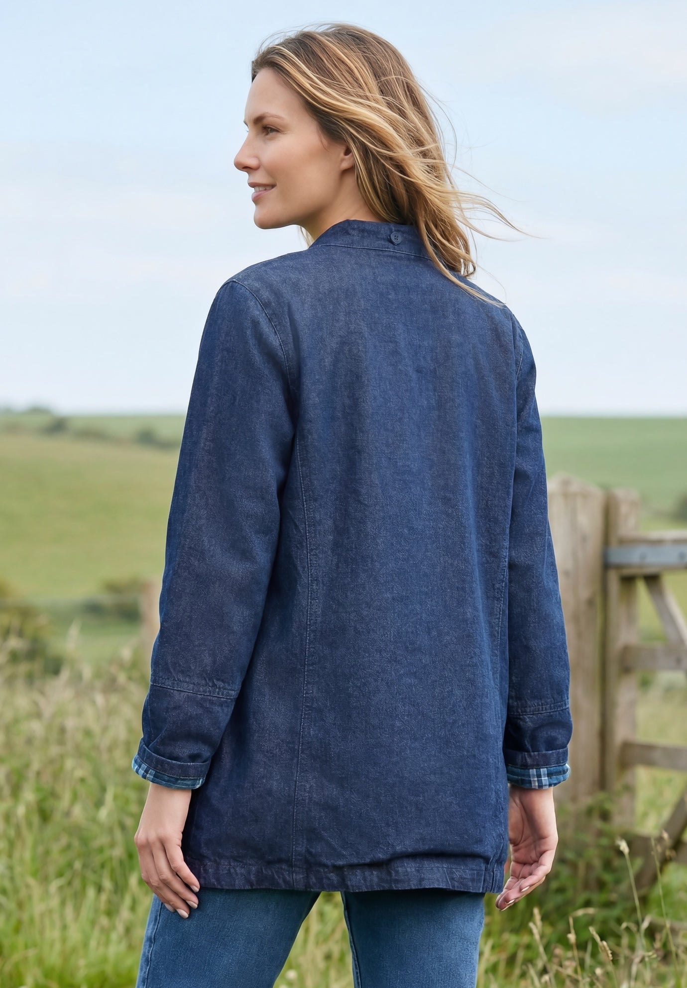 Flannel-Lined Denim Jacket image number 2