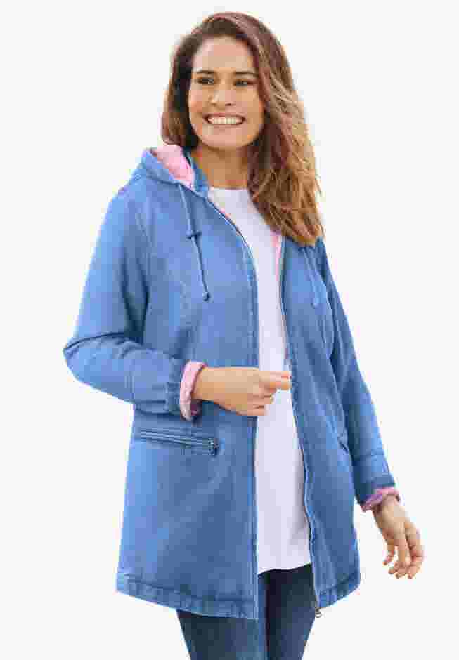 Flannel-Lined Denim Jacket image number 0
