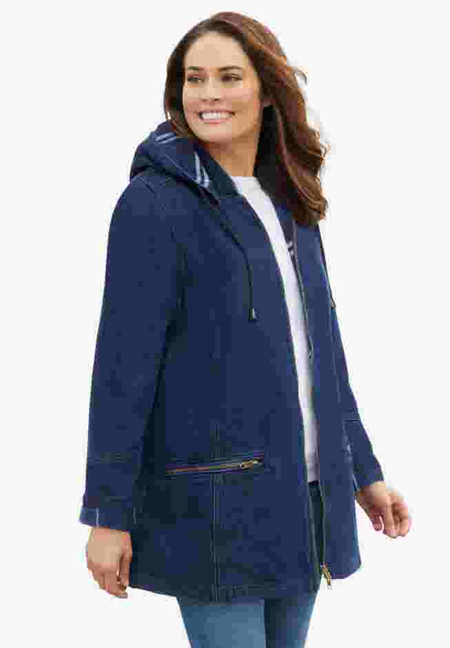 Flannel-Lined Denim Jacket image number 0