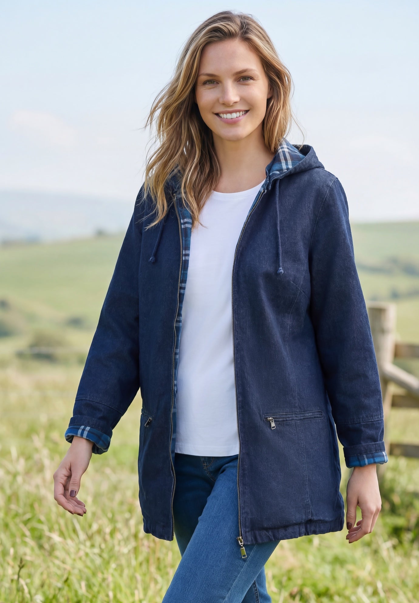 Flannel-Lined Denim Jacket image number 0