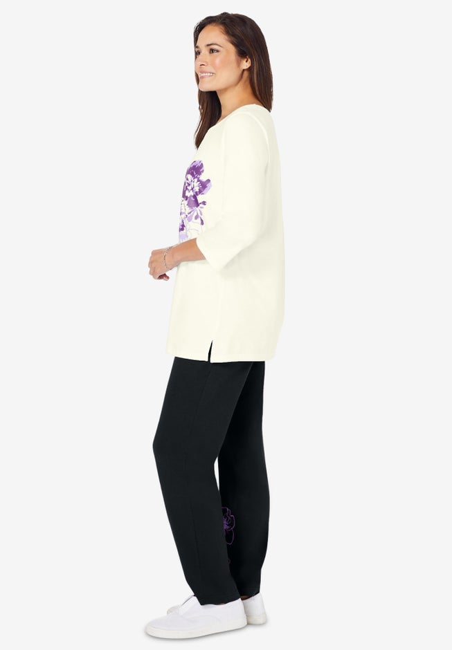 Floral Tee and Pant Set image number 2