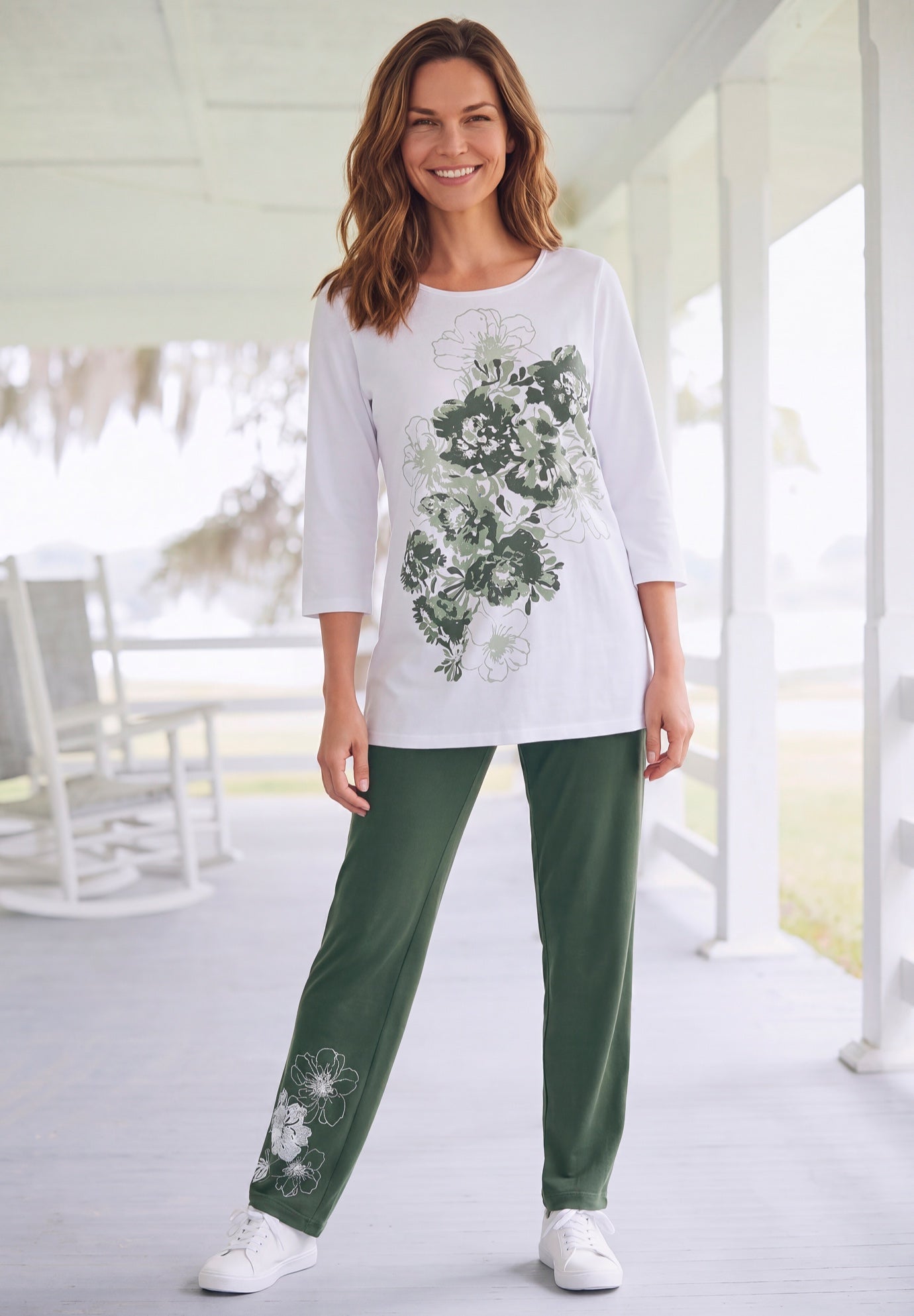 Floral Tee and Pant Set image number 0