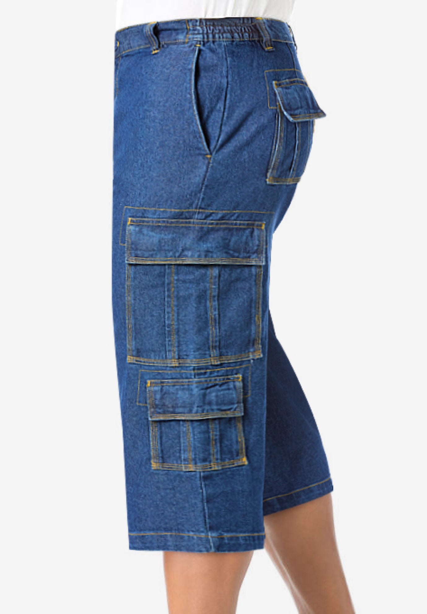 17" Side Elastic Cargo Shorts image number 2