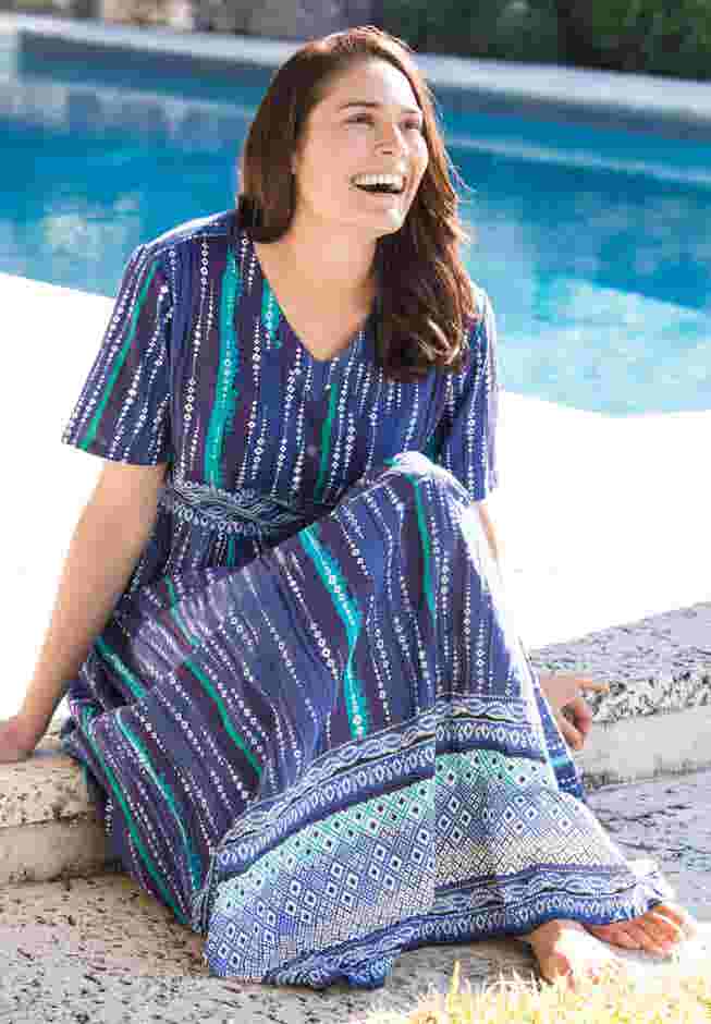 Long Crinkle Cotton Lounger image number 2