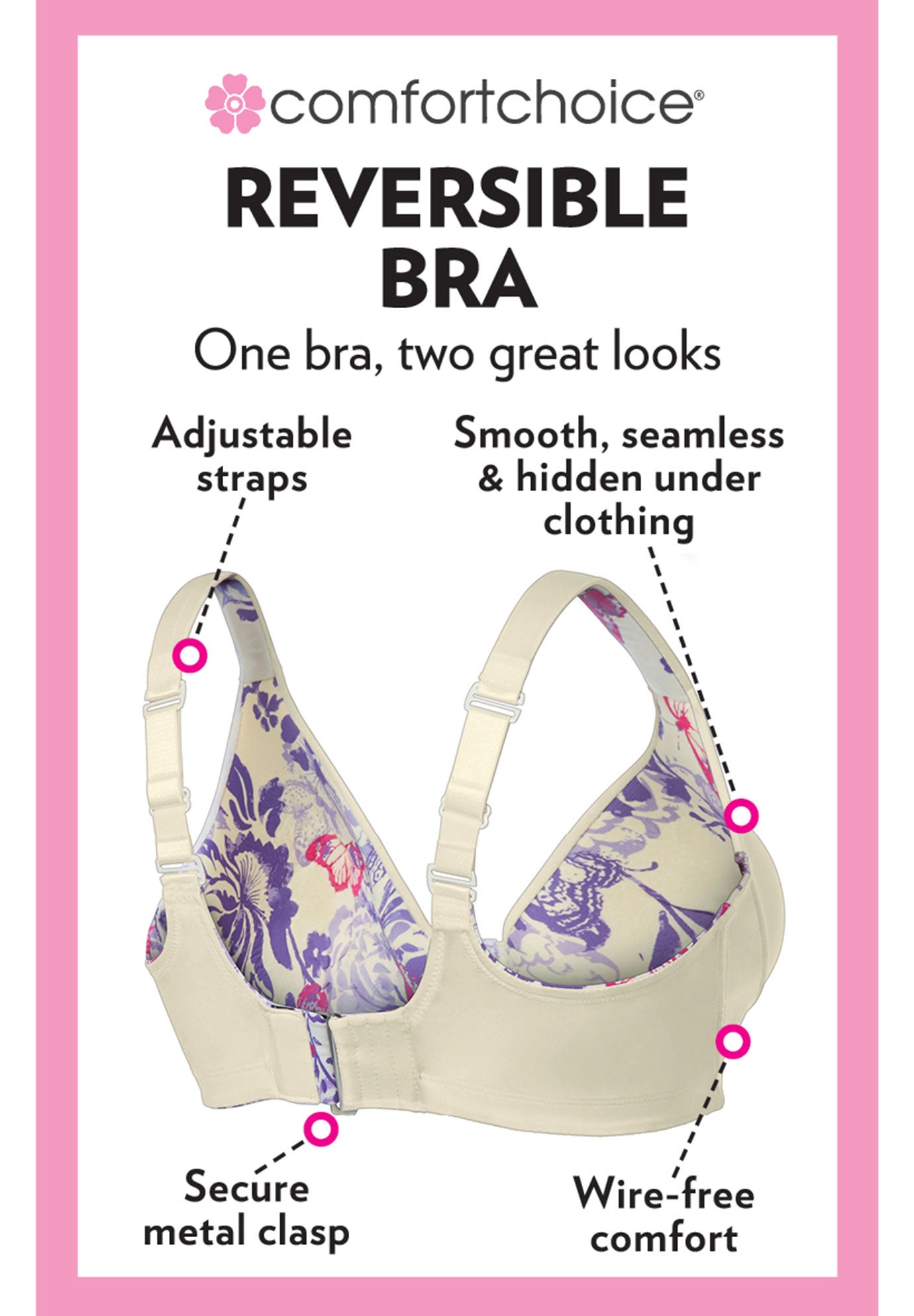 Comfort Choice&reg; Reversible T-Shirt Bra image number 2