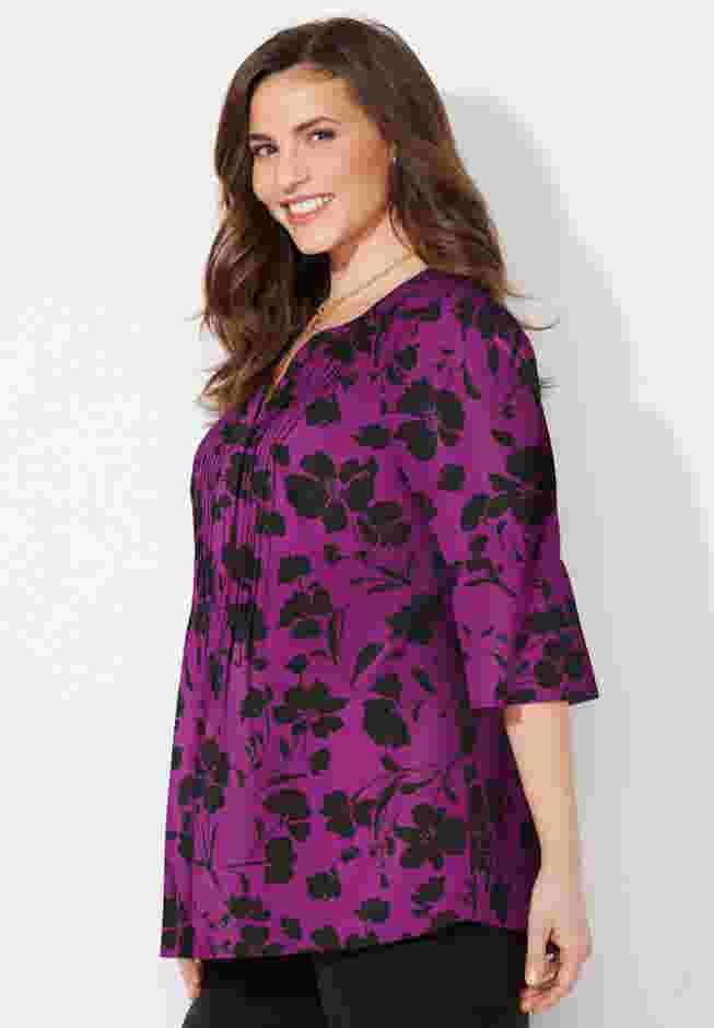 Georgette Pintuck Blouse image number 2