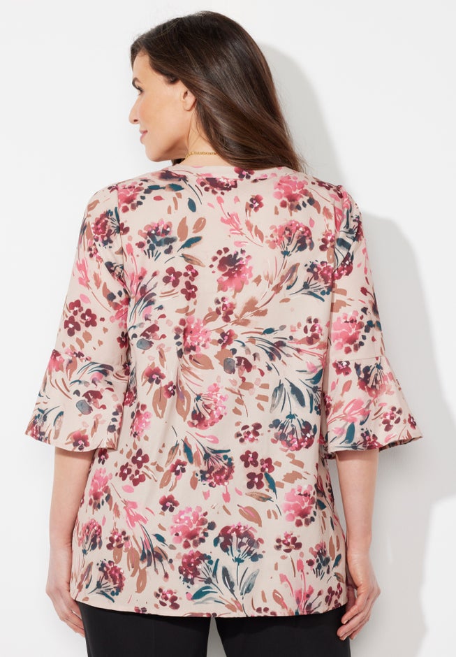 Georgette Pintuck Blouse image number 1