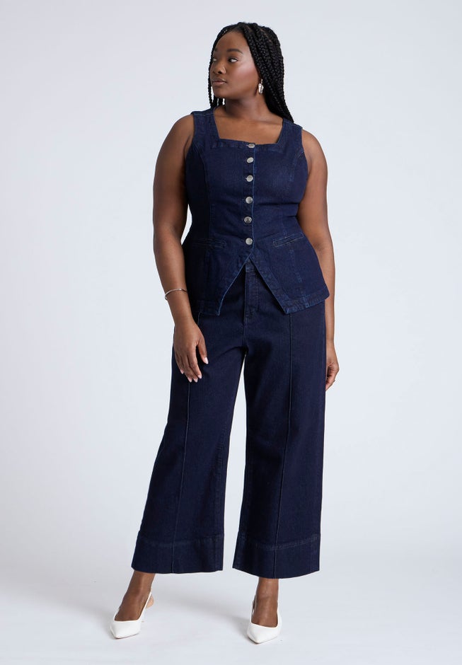 The Pintuck Trouser Jean image number null
