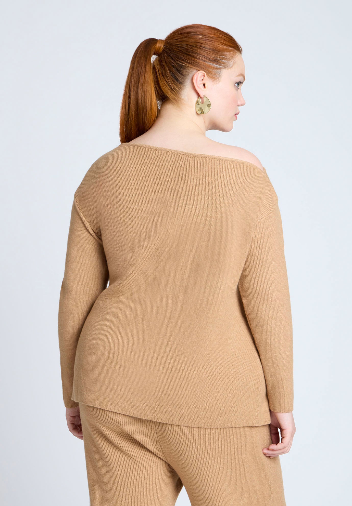 Asym Sweater With Hardware Detail image number 1