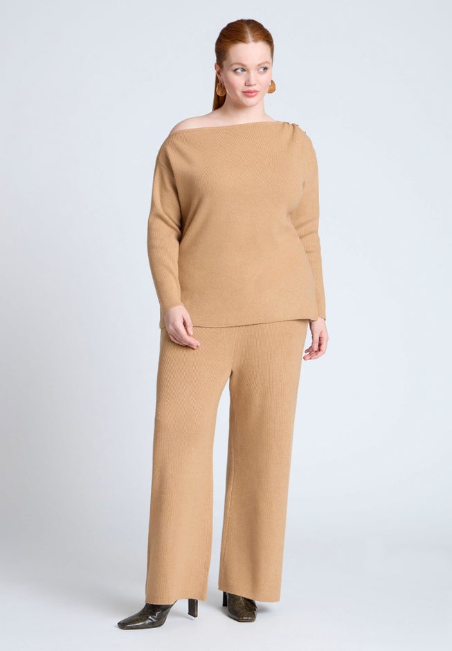 Asym Sweater With Hardware Detail image number 2