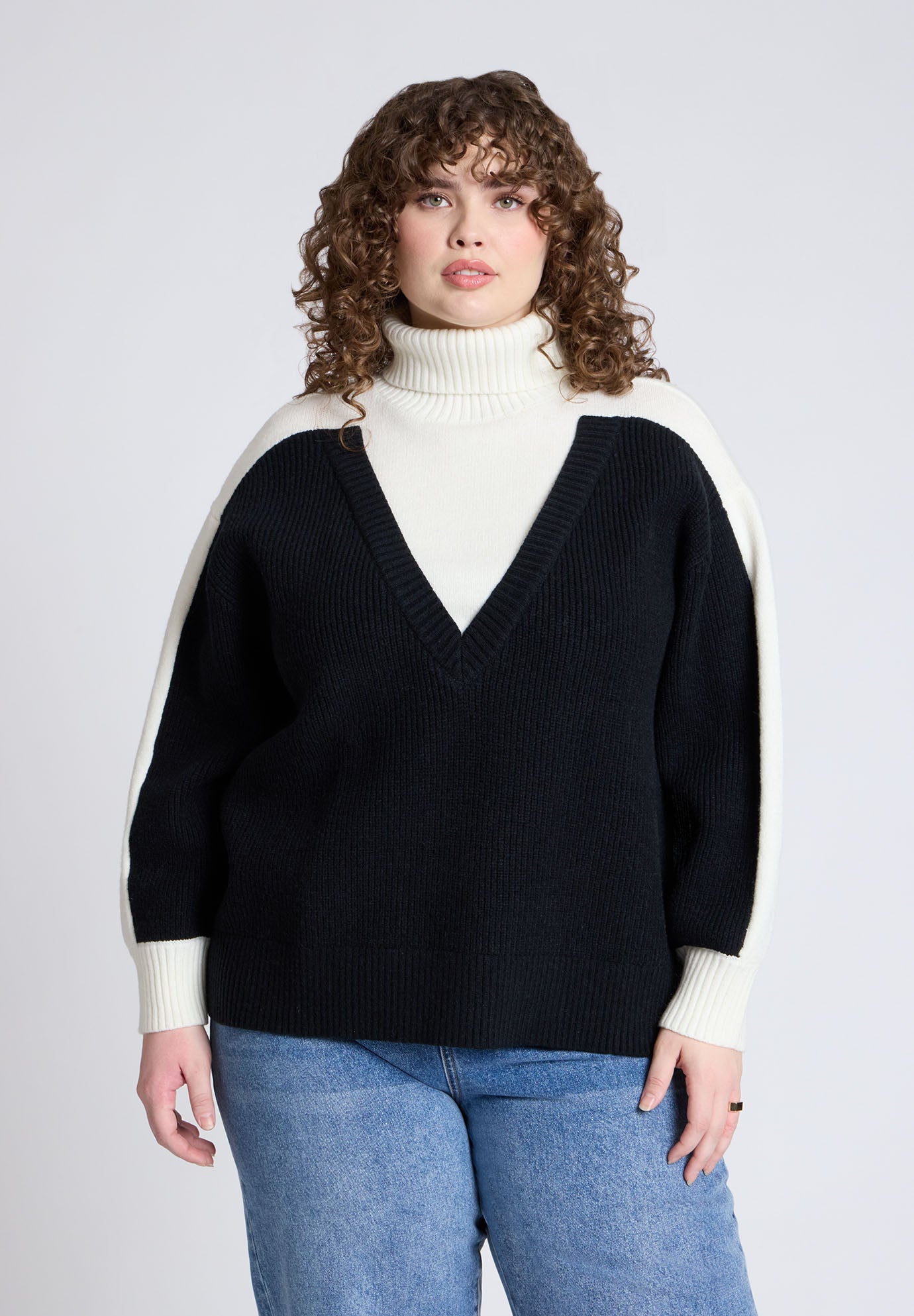 Mixed Knit Turtleneck image number 0