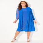 Beaded Trim Jacket Dress Set image number null