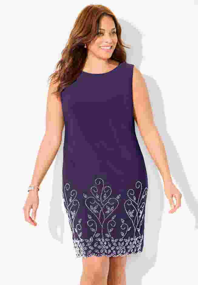 Beaded Trim Jacket Dress Set image number 3