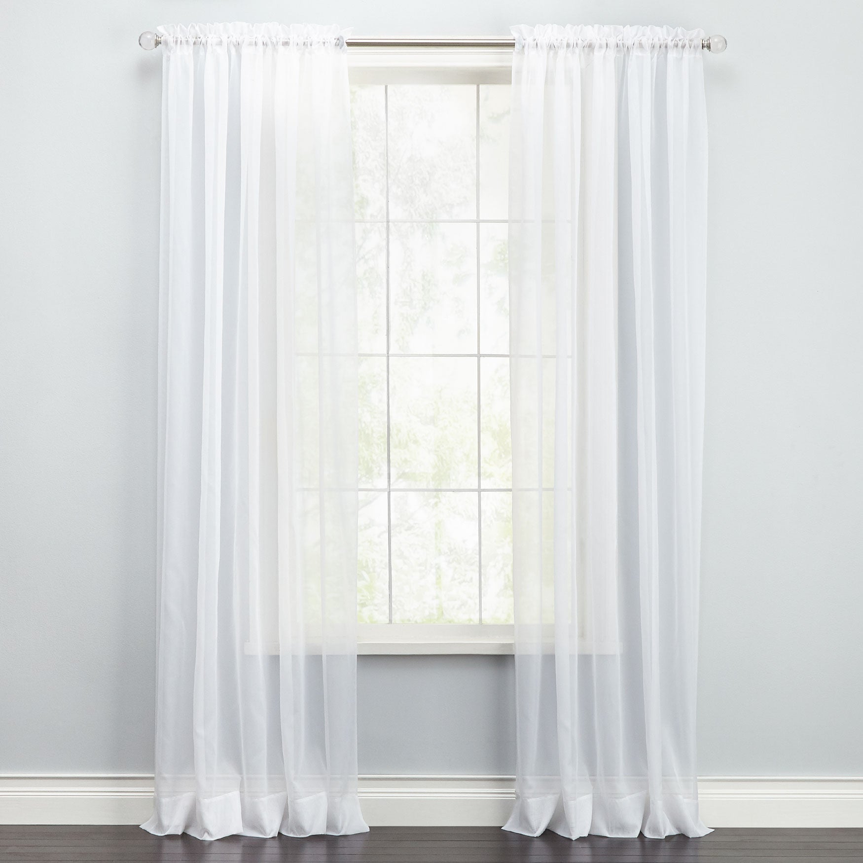 BH Studio Sheer Voile Rod-Pocket Panels -Set of 2 image number 0