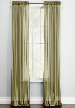 BH Studio Sheer Voile Rod-Pocket Panels, Set of 2
