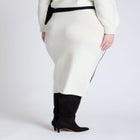 Colorblocked Sweater Midi Skirt image number null