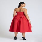 ELOQUII x kate spade new york Strapless Flare Midi Dress image number null